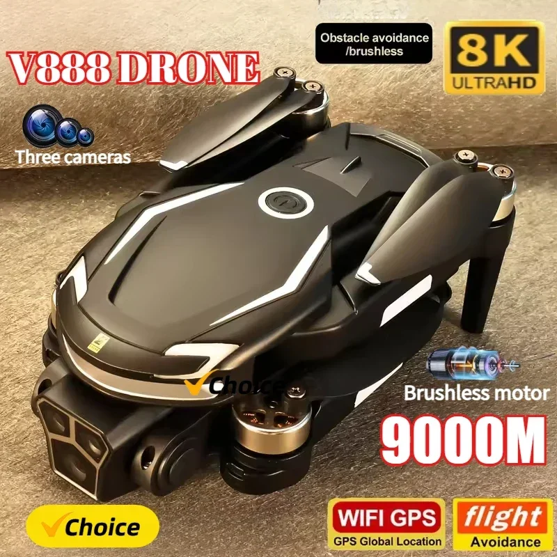 New V888 Drone 8K GPS Triple C - Drone Photogrammetry บทวิจารณ์และราคา